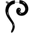 14 Gauge Black Acrylic Cheater Spiral Taper