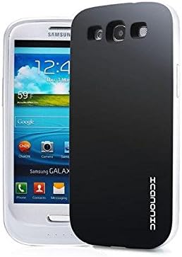 iCanonic Elite Samsung Galaxy S3 Battery Case - Matte Black, Protective Bumper Style Battery Case for Samsung Galaxy S3, Samsung Galaxy SIII, Samsung Galaxy I9300