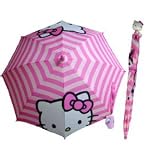 Hello Kitty Stripes Kid Sized Umbrella