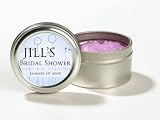 Baby Keepsake: Blue Spring Bulb Design Personalized Lavender Scented Bath Salts - Una (Set of 24)