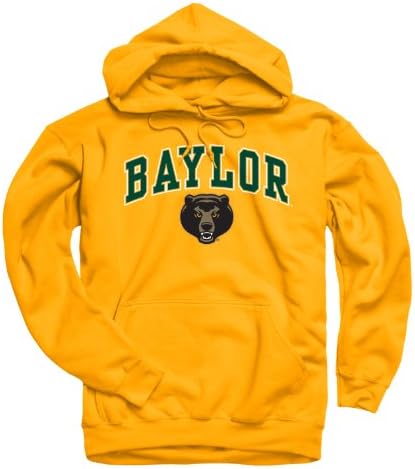 Baylor Bears Arch with Logo Hooded Sweatshirt (Yellow, Medium)