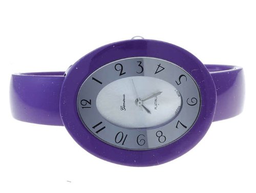 Modeschmuck - Hübsche Lila Fashion Uhr - Funky Frauen Rosa Armreif - Perfektes Geburtstagsgeschenk - Kommt in Geschenkbox - Perfektes Geschenk