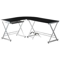 HJH Office/Buerostuhl24 673890 Schreibtisch Easy Go, Graphit / silber