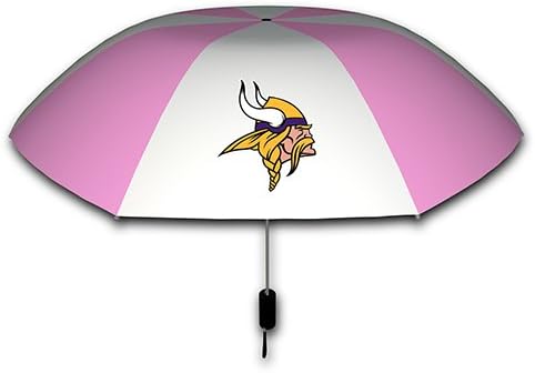 Rainmate Rainwear NFL Minnesota Vikings Pink & White 42-Inch Folding Umbrella