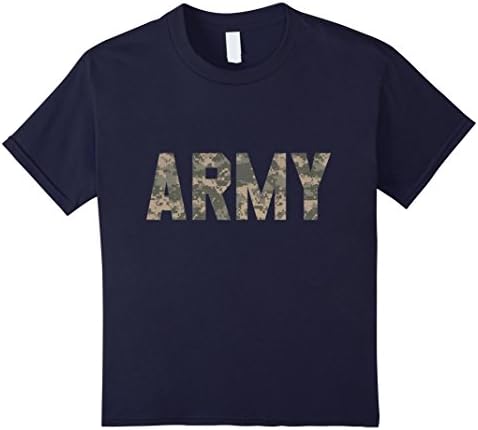 Kids ARMY Digital Camo T-Shirt 8 Navy