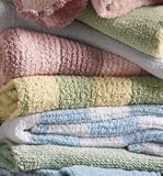 Colorado Trading Crib Clouds Chunky Chenille Striped Baby Blanket - Available in 3 Colors