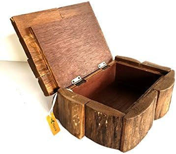 Simple Wood Box Handmade Perfect for Gifts (No.100079) (Free A Gift Tea Pillow Handmade For Eliminates Odor in Car and in the Refrigerator)