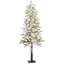 Vickerman 03754 - 4' x 22" Flocked Alpine 100 Clear Lights Christmas Tree (A807441)