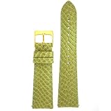 Watch Band Snake Grain Genuine Leather Easy Change Pear Green 20mm