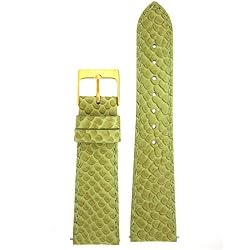 Watch Band Snake Grain Genuine Leather Easy Change Pear Green 12mm