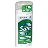 Sure Invisible Solid Anti-Perspirant & Deodorant, Unscented - 2.6 oz
