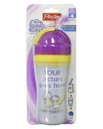 Playtex Baby Create My Own Cup Insulated & Spill Proof Straw Cup Purple