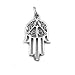 Bling Jewelry Sterling Silver Islamic Hand of Fatima Hamsa Amulet Pendant