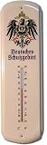 Deutsches Schutzgebiet - Nostalgisches Thermometer aus Blech - Reich Preussen Preussen WW2 WW1 Sammler Nostalgie Kueche Blechuhr Blechschild