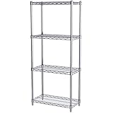 Akro-Mils AWS541224SU 4-Shelf Wire Shelving Starter Unit, 12" x 24" x 54", Chrome