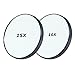 AlierKin Cosmetic Makeup Mirrors 10 x Magnifying Stick Up Mirror & 15 x Magnification Compact Mirror with 2 Suction Cups Perfect for Travel Home Use (2-Pack)