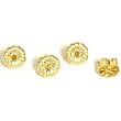 4 14K Yellow Gold Tension Earring Backs Lock Tight Nut