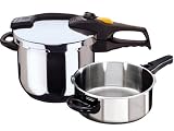 Magefesa Practika Luxe Stainless Steel 4 and 6 Quart Super Fast Pressure Cooker (6 Piece)