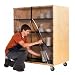 Diversified Woodcraft 5100M Maple Wood Sculpture Ware Cart with Swivel Caster, 48" Width x 60" Height x 30" Depth, 3 Shelves, 14" Shelf