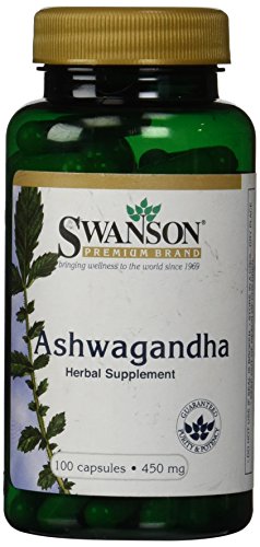 Swanson Premium Ashwagandha Powder 450 mg 100 Gelatin Caps