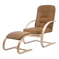 Sella Bentwood Chair with Ottoman - Brown