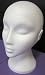 POLYSTYRENE WHITE FEMALE DISPLAY HEAD MANNEQUIN FOR WIG