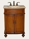 Antique Bathroom Vanity Double Sink LUX-H-157-26 : W26 x D21 H36