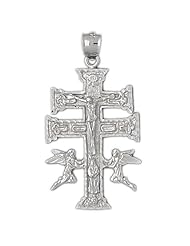 Clevereves 14K White Gold Pendant Cross 9.9 - Gram(s)