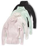 Greendog Girls Plush Shawl Collar Pullover Sweater