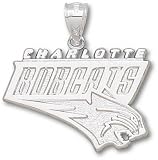 Charlotte Bobcats Solid Sterling Silver Logo 1'' Pendant