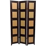 Oriental Unlimited Double Sided Photo Screen Privacy Screen Room Divider - SS-DSPHOTO-ROSEWOOD-