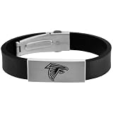 Team Titanium Atlanta Falcons Steel & Rubber Bracelet