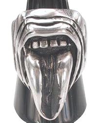 Big Tongue Mouth Pewter Ring