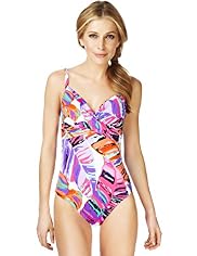 Abstract Palm Print Underwired Swimsuit