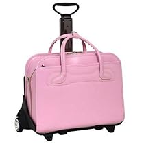McKleinUSA WILLOWBROOK 94989 Pink Detachable-Wheeled Ladies' Briefcase
