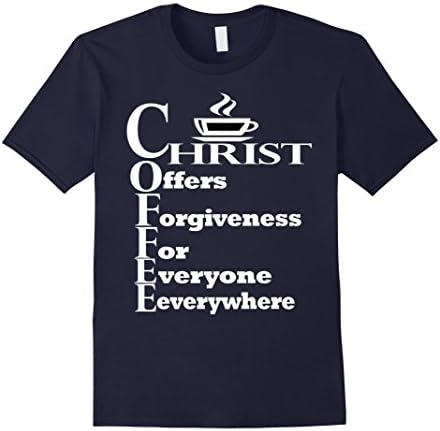 Men's Christ Offers Forgiveness For Everyone Everywhere T-Shirt. XL Navy