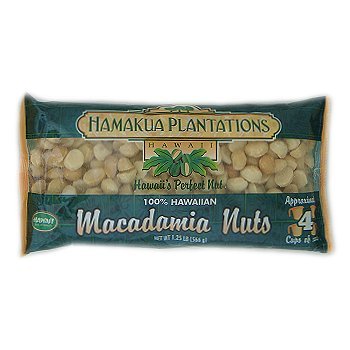 100% Hawaiian Dry Roasted Macadamia Nuts 1.25 Lb Bag