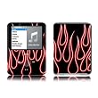 Red Neon Flames Design Protective Decal Skin Sticker for Apple iPod nano 3G (3rd Generation) 4GB/ 8GB Player