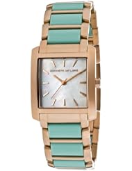 Kenneth Jay Lane Womens KJLANE-1614  Mother-Of-Pearl Dial Rose Gold Ion-Plated Stainless Steel and Turquoise Resin Watch