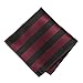 TieMart Burgundy and Black Striped Pocket Square
