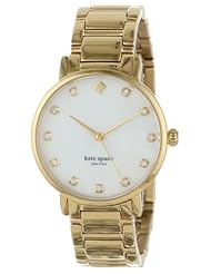 kate spade new york Womens 1YRU0007 Gold Crystal Marker Bracelet Gramercy Watch