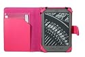 Aquarius Book Keeper Folio Wallet Case for Amazon Kindle 4/4G with LCD Screen Protector - Hot Pink