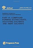 Equilibrium constants of liquid-liquid distribution reactions