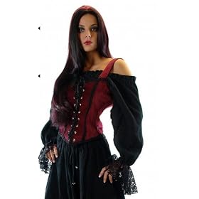 Mittelalter Trägermieder Mieder Marketenderin Gr. S/M, M/L 3155 Bordeaux
