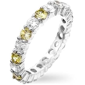 Click here to buy WOMEN'S RINGS STERLING SILVER and VERMEIL W COLORED CZ - Mini Jessica Band by ToltecTraders.com.