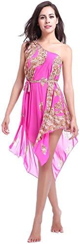 LATUD Women Floral Boho Cover Up Cardigan Bikini Beach Skirt Dress Swimwear Pink