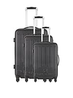 Platinium Set de 3 trolleys rígidos Barnet (Negro)