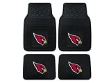 A Set of 4 NFL Universal Fit Front and Rear All-Weather Floor Mats - Arizona Cardinals