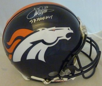 Terrell Davis Autographed/Hand Signed Denver Broncos Proline Helmet w/SB XXXII MVP inscription