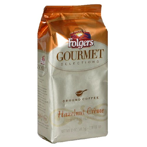 Folgers Gourmet Selections Coffee, Hazelnut Creme Ground Coffee, 12-Ounce Bags (Pack of 3)